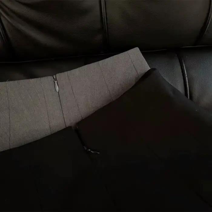 Mooyufon čierna mini sukňa s volánmi