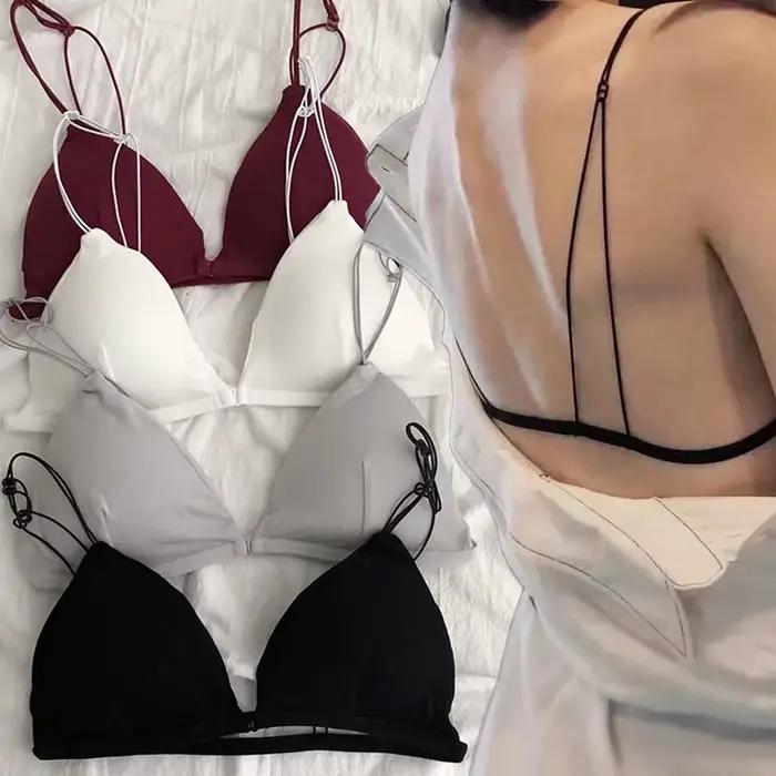 Soutien-gorge Sexy pour femmes, haut tubulaire, haut court, dos sans couture, sous-vêtements de sport de plein air, en coton, brassière