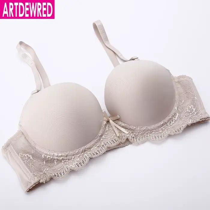 Femmes chaudes soutien-gorge Push Up soutien-gorge pour femmes Sexy couverture A B C tasse soutiens-gorge solide sans couture Bralette haut Lingerie ultra-mince femme sous-vêtements