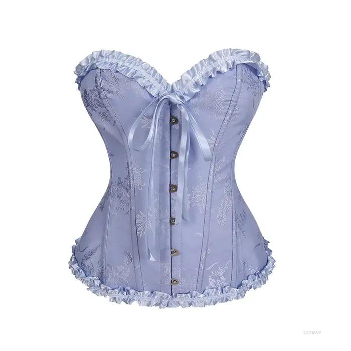 Corset femme Top Palace Cosplay Sexy dentelle froncé Corset Corset brocart rétro Renaissance serré ventre façonnant vêtement