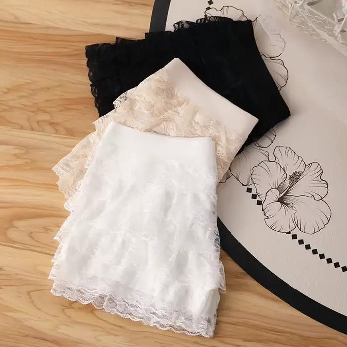 Taille moyenne Sexy respirant femmes culottes doux confortable mince sous-vêtements Boxer pantalon dentelle Anti-exposition Leggings pantalons de sécurité