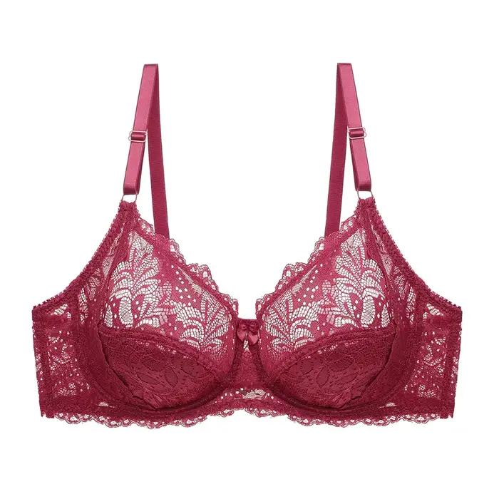 Soutien-gorge en dentelle grande taille soutien-gorge femmes sous-vêtements Bralette haut court Sexy femme soutien-gorge grand BH bustier tubulaire femme Push Up brassière soutien-gorge lacé