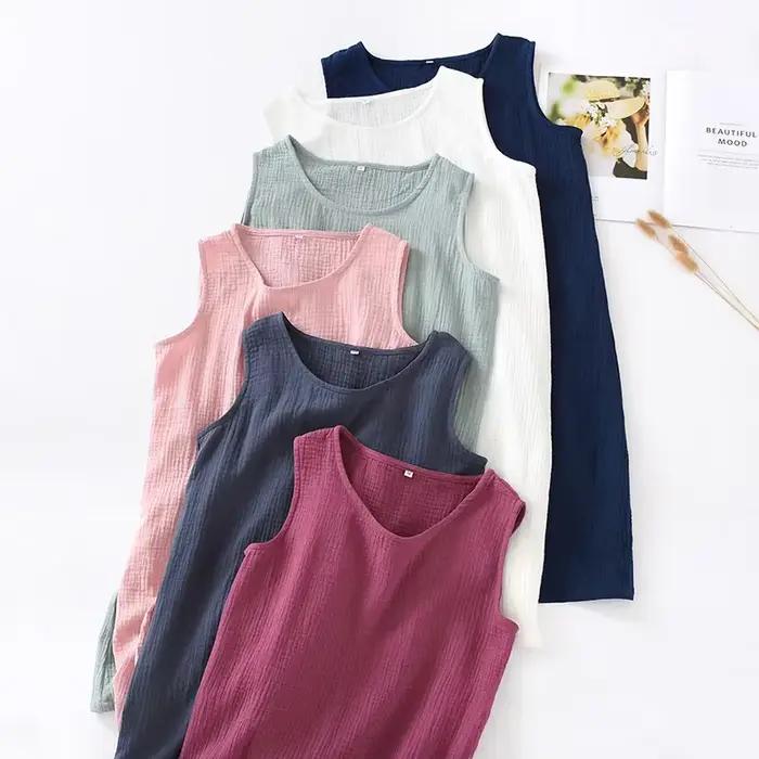 Chemise de nuit en fibre de coton pour femmes, vêtements de nuit monochromes, chemise de nuit d'été, vêtements de chambre taille adt, robes de nuit GlaStyle pour dames