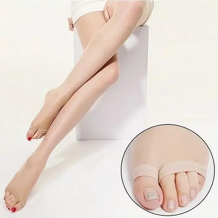 Dámske pančuchy s dvoma prstami Ultra-tenký Nylon stehná vysoké spodné
