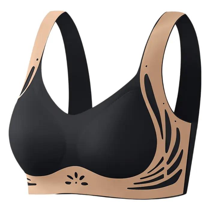 Push-up podprsenka pre ženy s kontrastnými farebnými švami