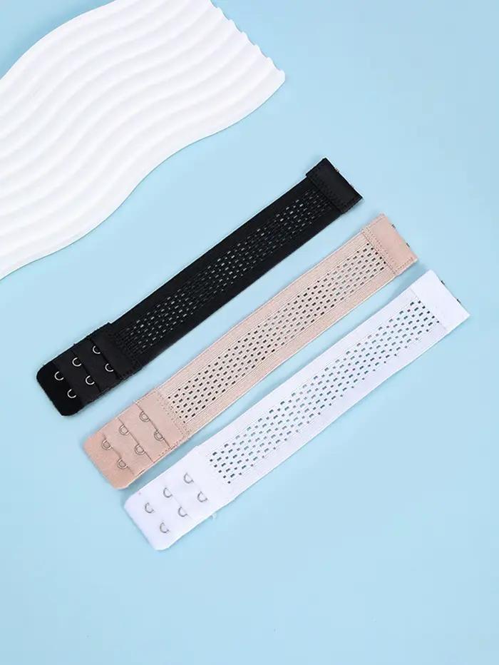 Rallonge de soutien-gorge ajustable 20 cm, sangle élastique 3 rangées 2 crochets, rallonges de soutien-gorge pour femmes, accessoires d'extension de lingerie, lot de 3