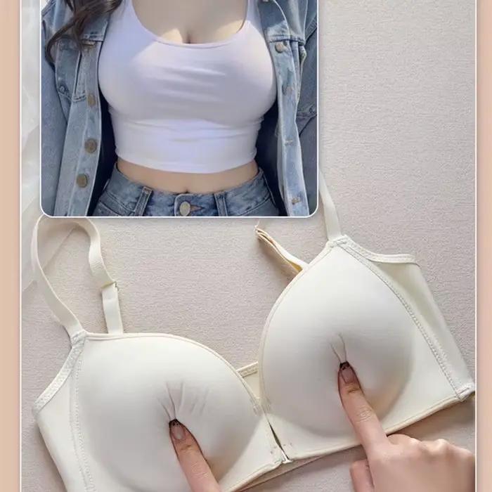Soutien-gorge Push Up à fermeture frontale de 10CM, pour petit buste, Extra épais, sans fil, Anti-affaissement, plongeant ultime pour décolleté profond