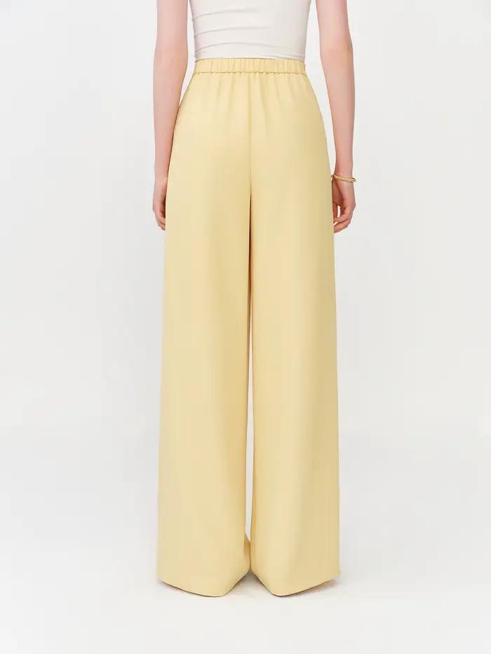 Dámske nohavice s rovným strihom a vysokým pásom FSLE 2026 s elastickým