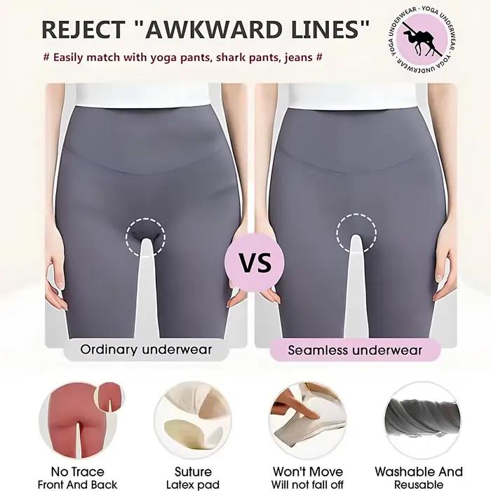 3 pièces culottes anti-orteil de chameau femmes anti-camel sans couture slips sans présentation sous-vêtements pour leggings, salle de sport, yoga-invisibles et confortables