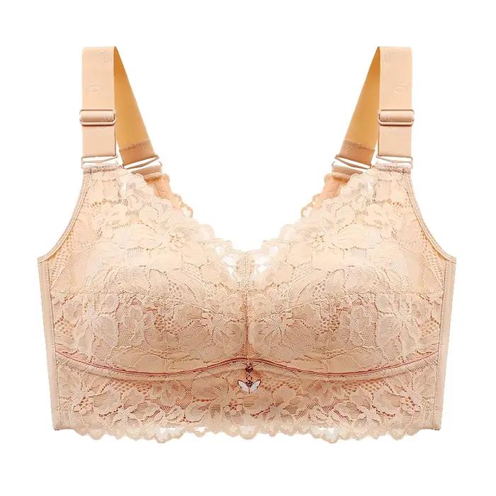 Soutien-gorge Push Up femme Lingerie soutien-gorge Sexy dentelle soutiens-gorge pour femmes sans fil sous-vêtements femmes 52C D E tasse grande taille soutien-gorge femmes vêtements soutiens-gorge
