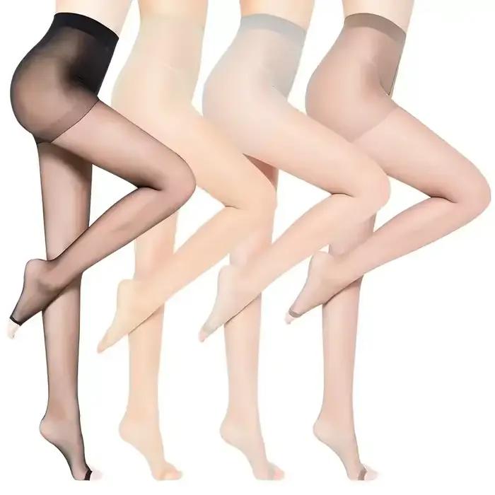 Dámske pančuchy s dvoma prstami Ultra-tenký Nylon stehná vysoké spodné