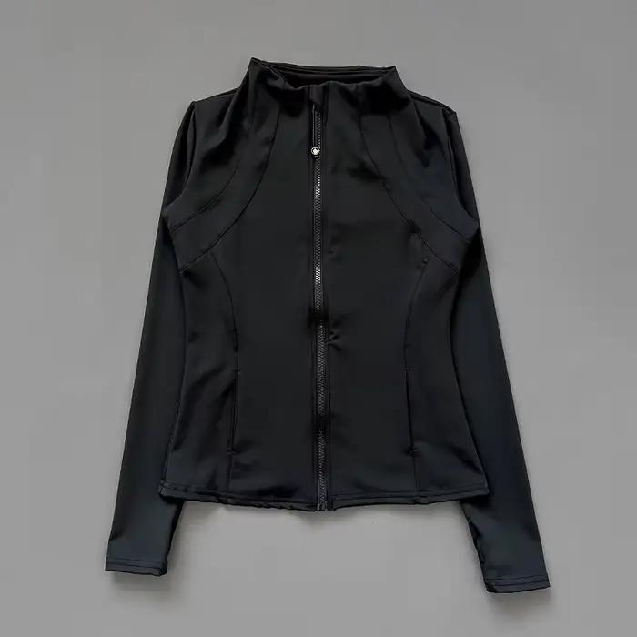 Veste Fitness Femme Polyester Élasthanne Coupe Ajustée Pour Yoga Jogging Course à Pied Cycles Occasions Spéciales