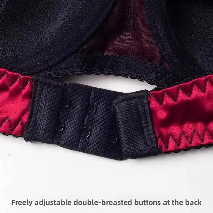 Ensemble de lingerie féminine sexy en coton avec dentelle pour femmes rouge vin et noir occasions spéciales