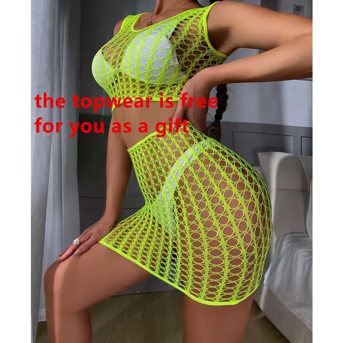 Mikro mini priehľadná sexy diskotéková sukňa pre ženy na boky