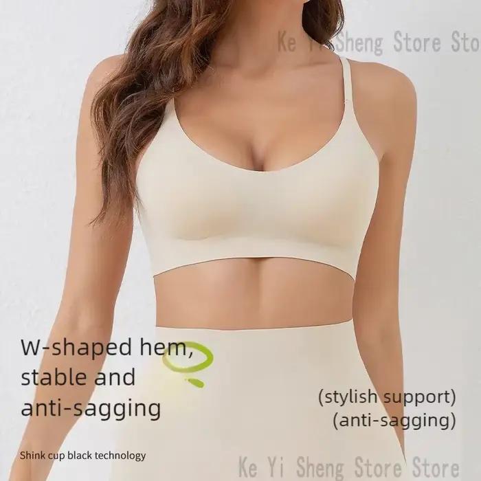 Soutien-gorge pour femmes, sous-vêtements sans couture, gros seins, petits seins, rassemblement, bonnet fin semi-fixé, beau soutien-gorge au dos, sexy