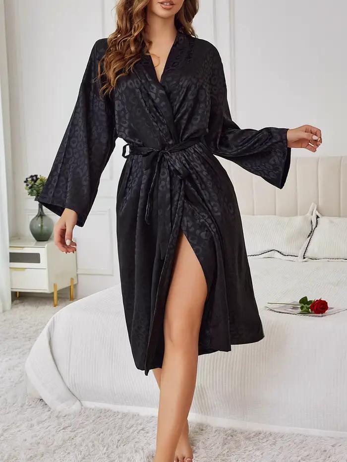 Chemise de nuit Jacquard de luxe pour femmes, longue Robe confortable, vêtements de détente, cadeau haut de gamme pour maman ou petite amie