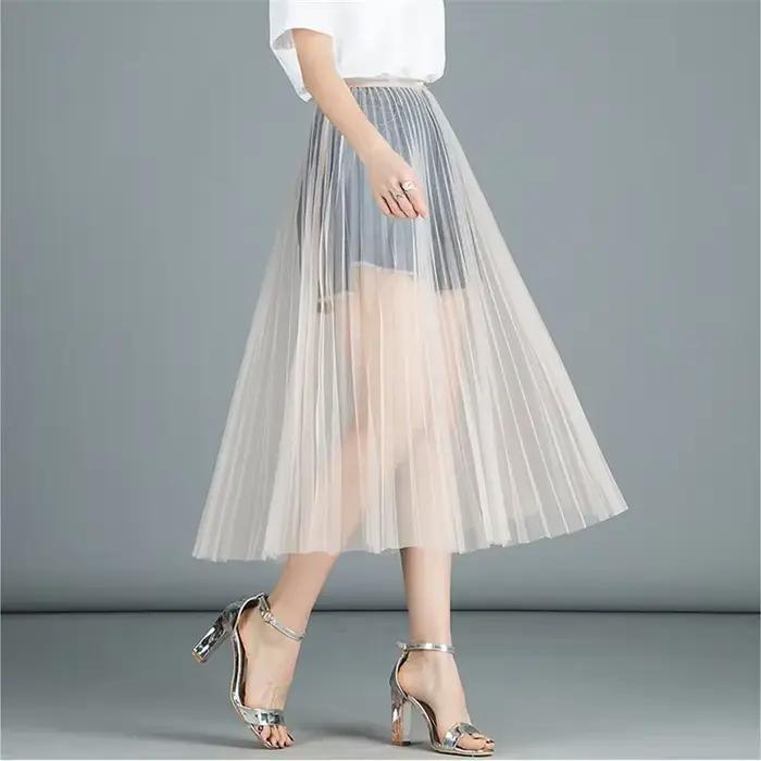 Jupe longue en dentelle Regrtedarling pour femmes, silhouette élégante, dentelle délicate, ajustement parfait, occasion spéciale, été, fête, cadeau d'anniversaire