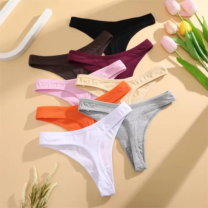 Culotte de sport finetoo en coton tricoter pour femmes basse taille tangas élégantes occasions spéciales confort quotidien