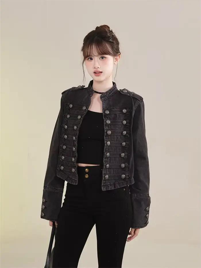Dámska krátka bunda z retro amerického denimu