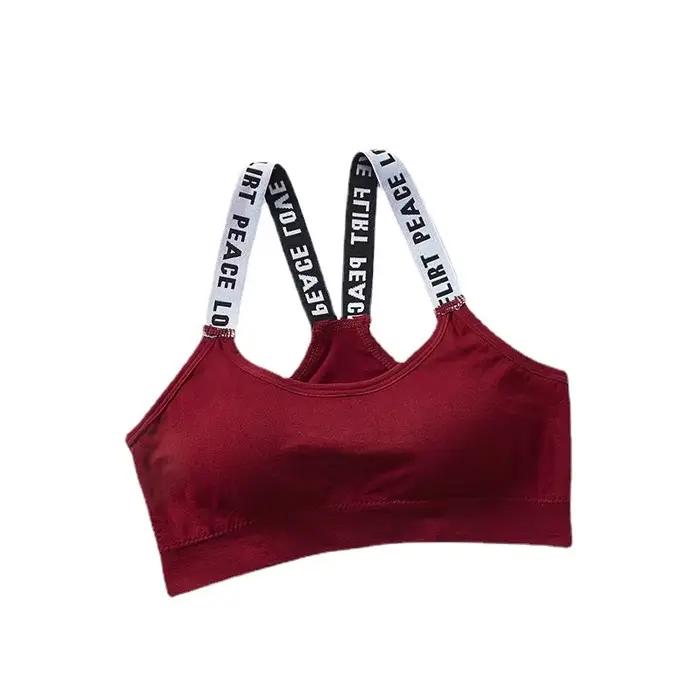 Soutien-gorge de sport sexy pour femme, sous-vêtement push-up, pour gym, fitness, yoga, 1 pièce
