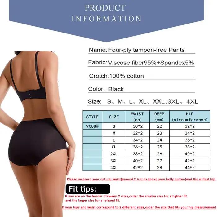 Culottes menstruelles waterproof sans serviettes hygiéniques pour femmes absorption intense grande taille confort durable usage quotidien et nuit occasions variées