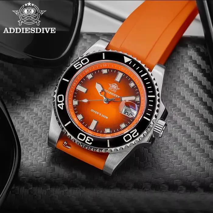 ADDIESDIVE pánske hodinky Quartz nehrdzavejúca oceľ potápačské