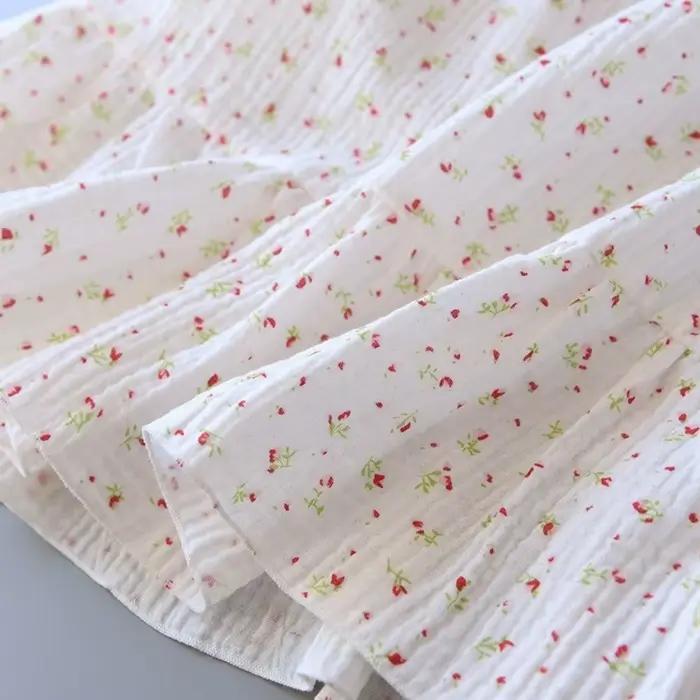 Nouvelle chemise de nuit douce à imprimé floral, confortable et décontractée, jupe de nuit élégante pour femme, tenue d'intérieur