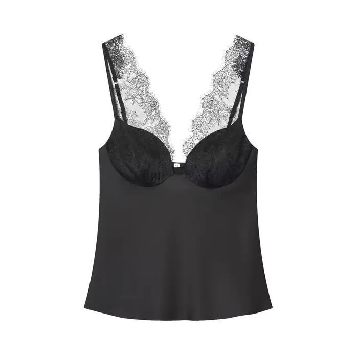 TFMLN femmes dentelle épissure Sexy fronde hauts sans manche 2026 nouvelle mode col en V profond tenue élégante Chic rue vêtements de sport
