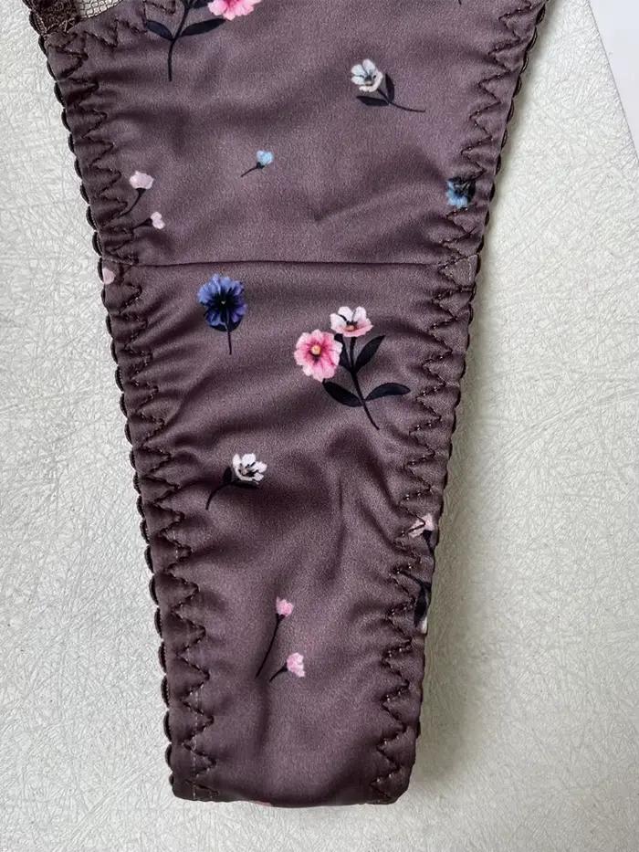 Francúzsky štýl lingerie set Belamimi | Sexy podprsenka a tangá s bodkami z čipky pre plné prsia