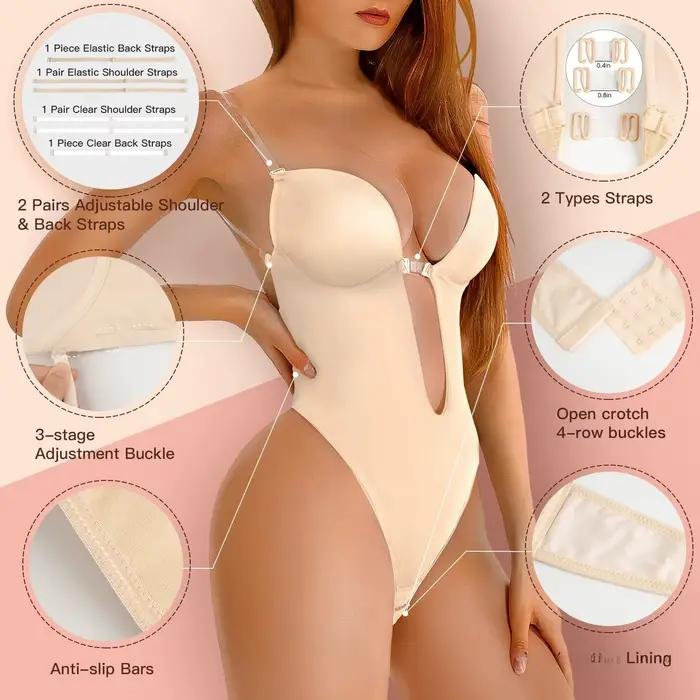 Sexy body s hlbokým výstrihom na chrbte a v tvare V