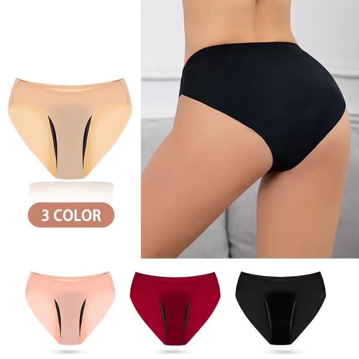 Culotte menstruelle en élasthanne et nylon haute absorption sans couture pour femmes libres et confortables occasions quotidiennes et spéciales