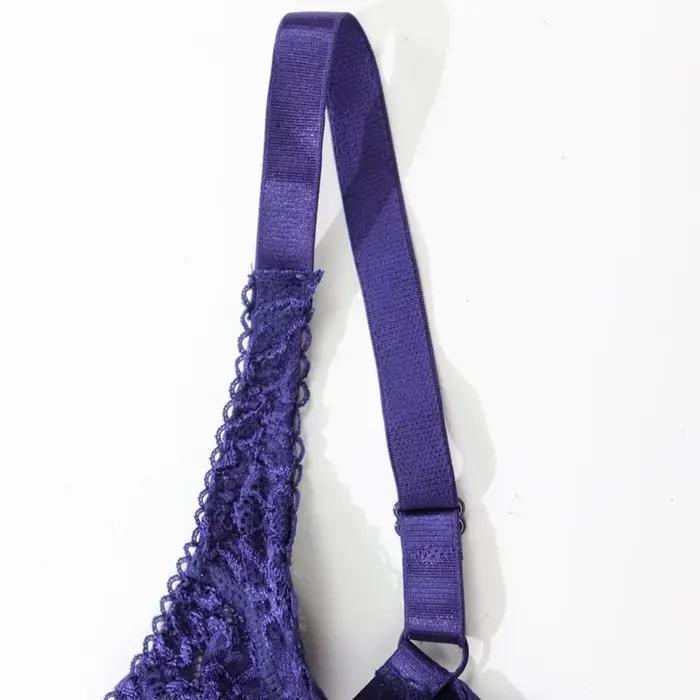 Beauwear soutien-gorge à armatures pour gros seins femme couleur unie soutien-gorge en dentelle florale pour femmes mince sous-vêtements sans doublure-7121