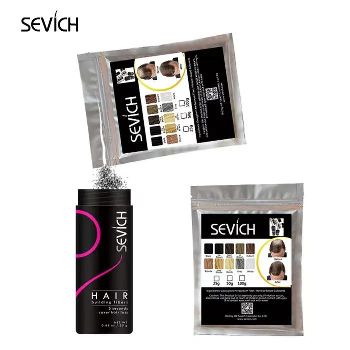 Sevich 10 farieb 1000g náplňové vrecká Salón obnova keratínové vlákna na zahustenie vlasov maskovanie vypadávania