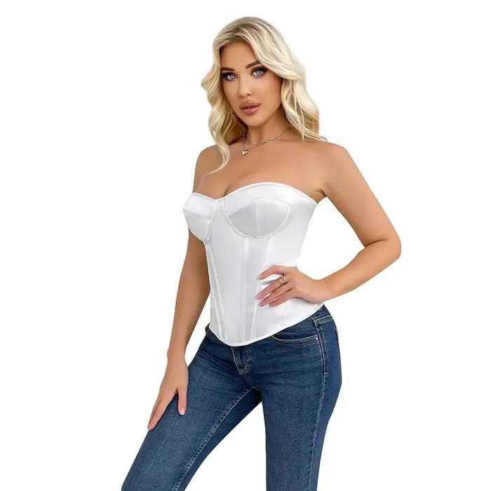 Corset en polyester et élasthanne pour femmes, bustier gothique chic et structurant pour tous les jours, streetwear et occasions spéciales