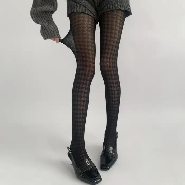 Collants noirs taille haute pour femmes, lingerie sexy, bas de cuisse, bonneterie féminine, collants, bas de corps