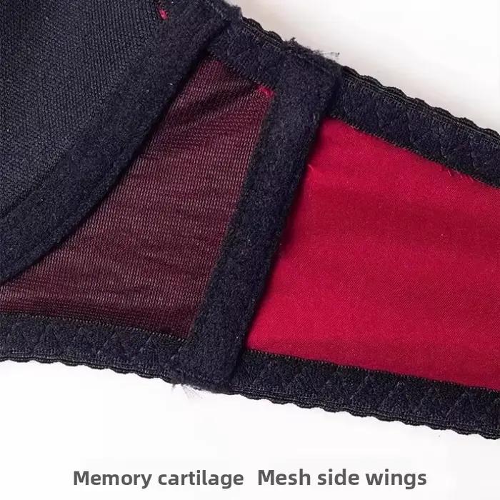 Ensemble de lingerie féminine sexy en coton avec dentelle pour femmes rouge vin et noir occasions spéciales
