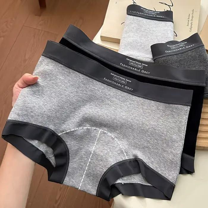 MeooLiisy 4 pièces 10A Simple coton femmes culottes taille moyenne respirant sans couture sous-vêtements doux quotidien sans trace culotte Lingerie