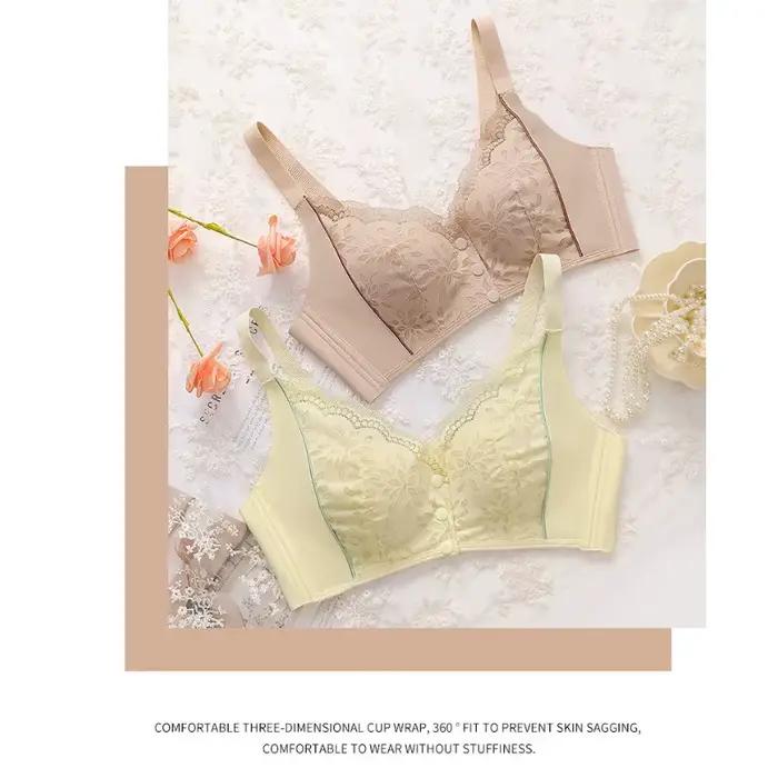 Soutien-gorge sans armatures à boucle avant, respirant et sans coutures, pour femmes, avec effet de rassemblement pour poitrines généreuses, anti-affaissement
