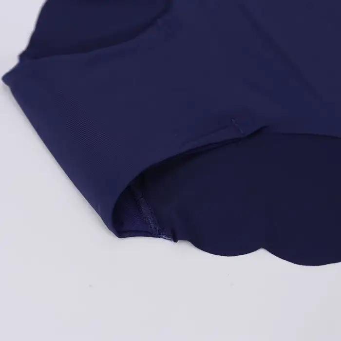 Femmes culottes Sexy volants couleur unie sous-vêtements glace-soie taille basse culotte femme sans couture slips Ultra-mince Lingerie pour dames