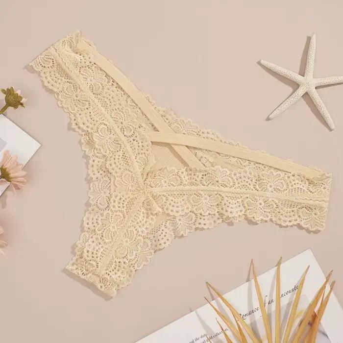Lingerie féminine : Culottes et strings en dentelle, taille basse, sans couture, respirants, ajourés, cadeaux
