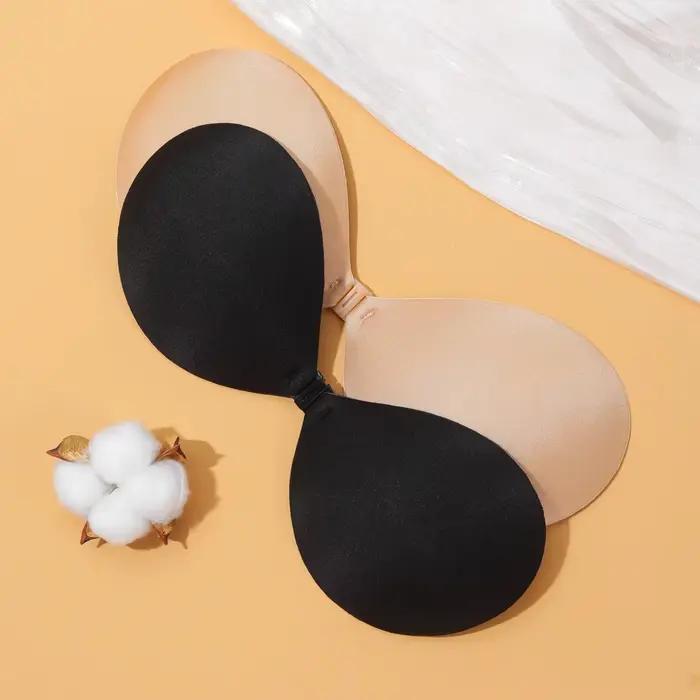 Soutien-gorge invisible push-up sexy pour femme, auto-adhésif en silicone, sans couture, fermeture avant, sans bretelles, sans dos