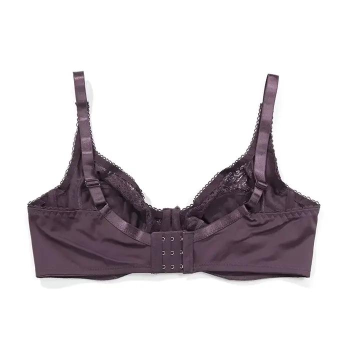 Soutien-gorge élégant en élasthanne et nylon pour femmes de grande taille, design sobre avec arc, confort douillet et maintien optimal, idéal pour le port quotidien et les occasions spéciales