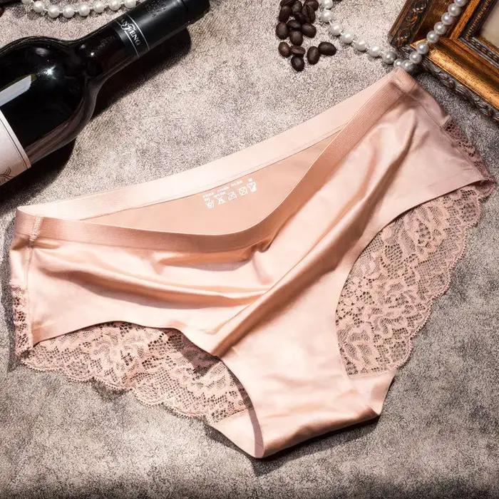 TEXIWAS 4 kusov/sada čipkované nohavičky pre ženy bezšvové dámske spodné prádlo tangá čipka Sexy pre