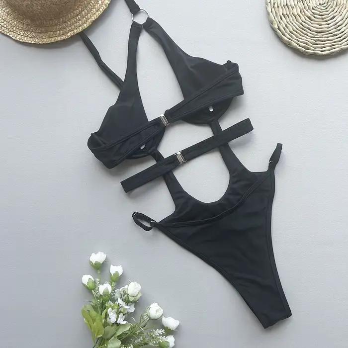 Sexy jednodielne plavky pre ženy 2024 Push Up Monokini s vysokým pásom