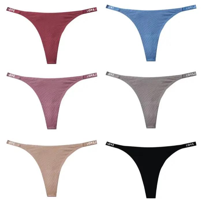 Culotte en soie glacée de couleur unie, taille basse, entrejambe en coton pour femmes, Lingerie féminine, slip sans couture pour filles
