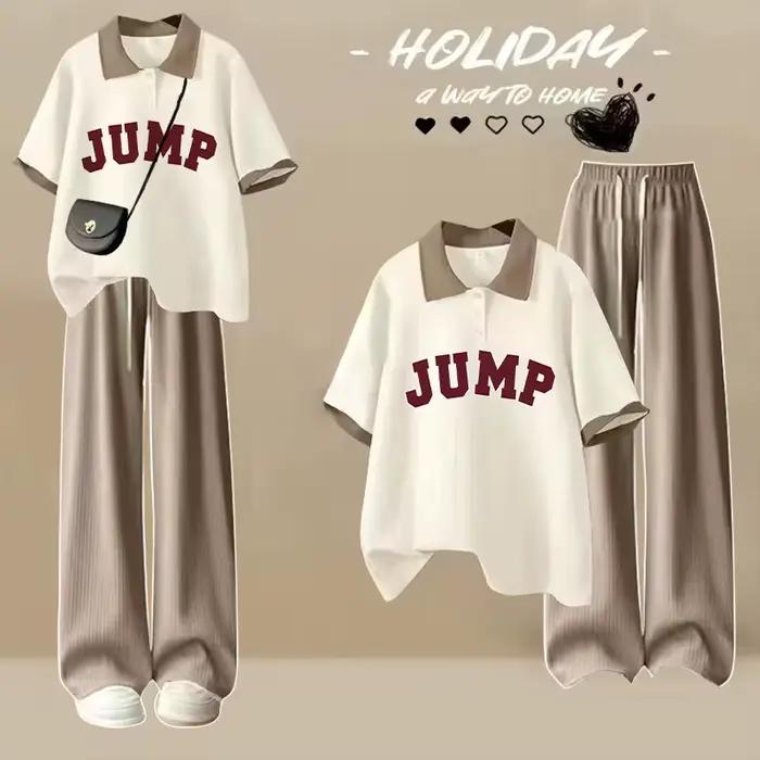 Voľné japonské polo s krátkym rukávom