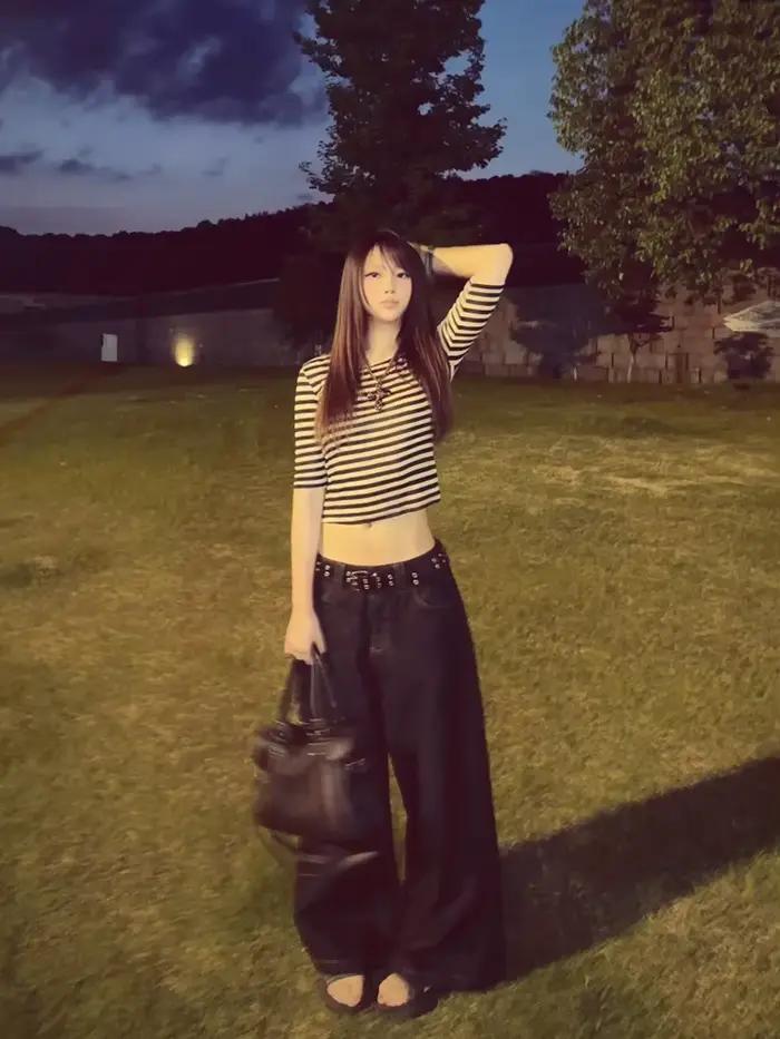 Tonngirls Y2k Fairycore potlačené tričko pre ženy s tromi štvrtinami rukávov japonská 2000s kultúra vrchné oblečenie Streetwear americký retro Grunge
