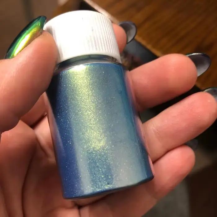 10g chameleónová Mica perleť na nechty trblietky prášok vysoký lesk neónový