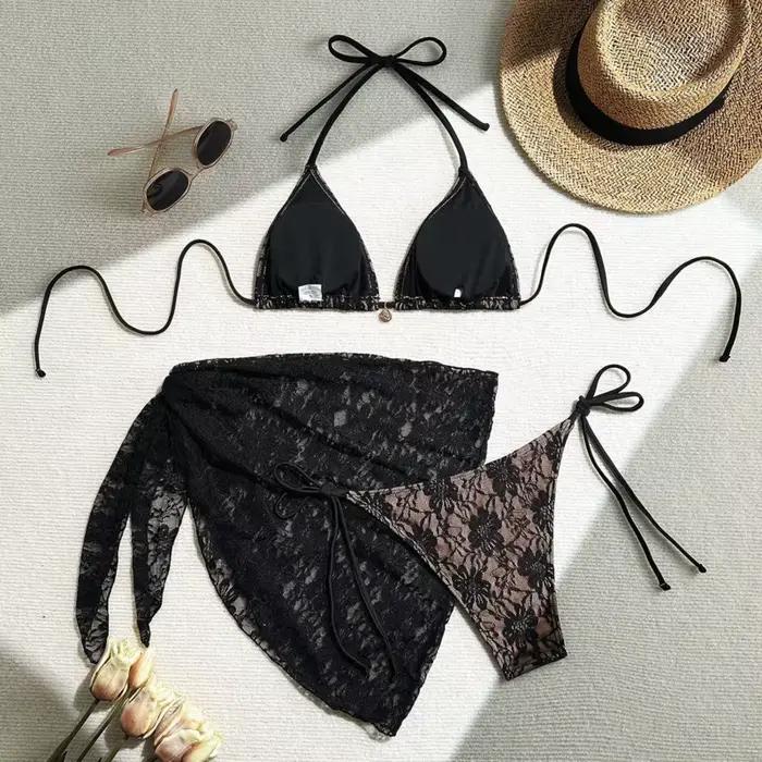 Dámske čipkové bikiny, dvojdielny set