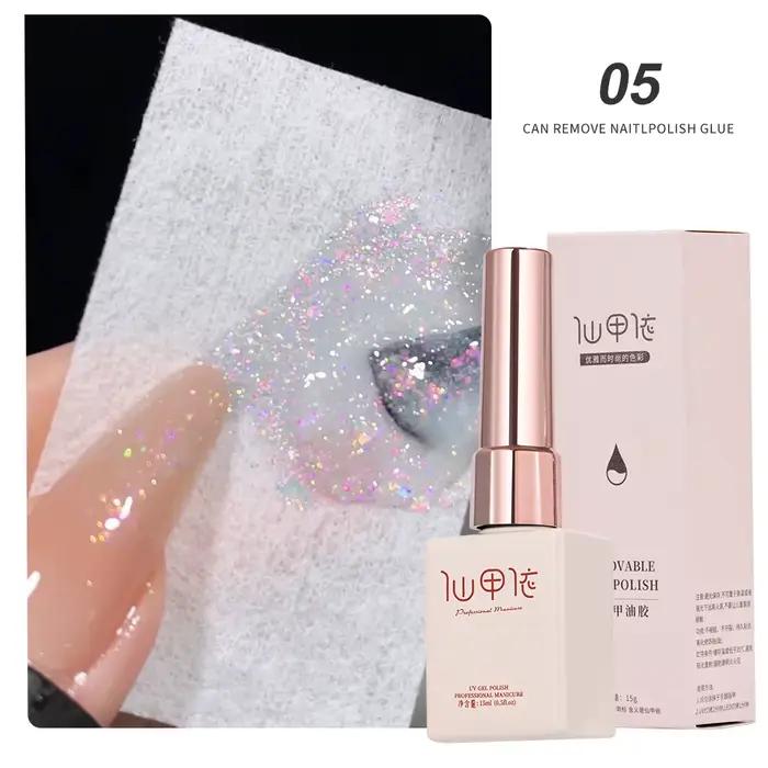 15ml Aurora morská panna lesklý Gél lak na nechty trblietavý dúhový namáčací Gél UV lak Semi-permanentný DIY manikúra
